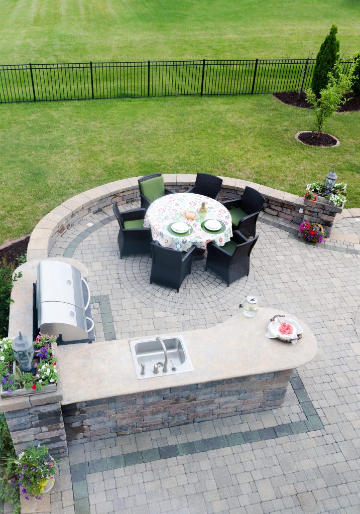 Beautiful stone paver patio design and build
